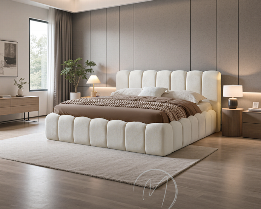 Cloud Bett, 160x200cm, Teddystoff Beige