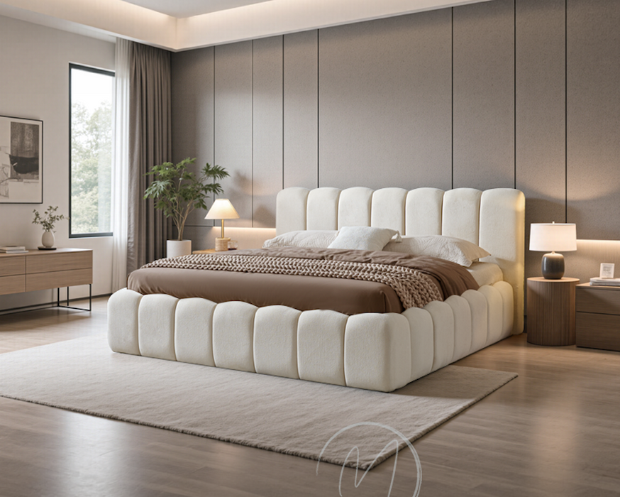 Cloud Bett, 180x200cm, Teddystoff Beige