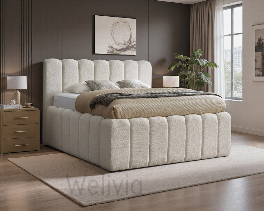 Cloudy Bett, 180x200cm, Boucle Creme