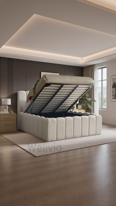 Cloudy Bett, 180x200cm, Boucle Creme