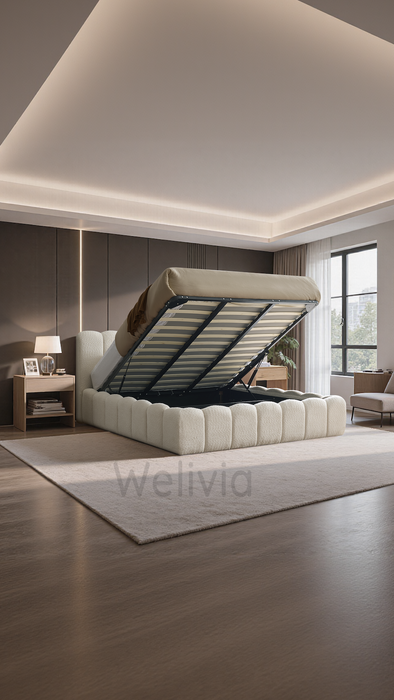 Cloud Bett, 160x200cm, Boucle Creme