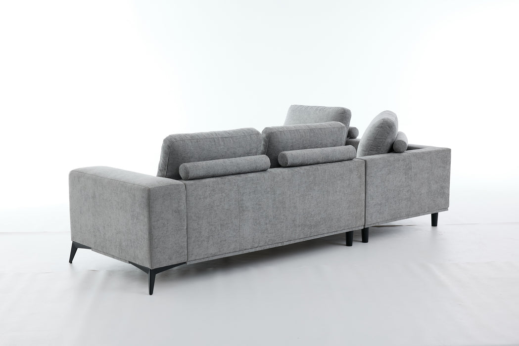 Eckcouch Toronto, 280x226 cm, Grau