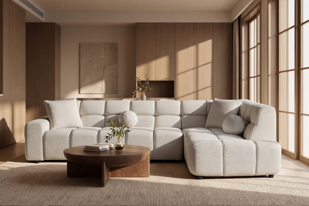 Bubble Sofa Beige, 300x210 cm, Chenille Teddy