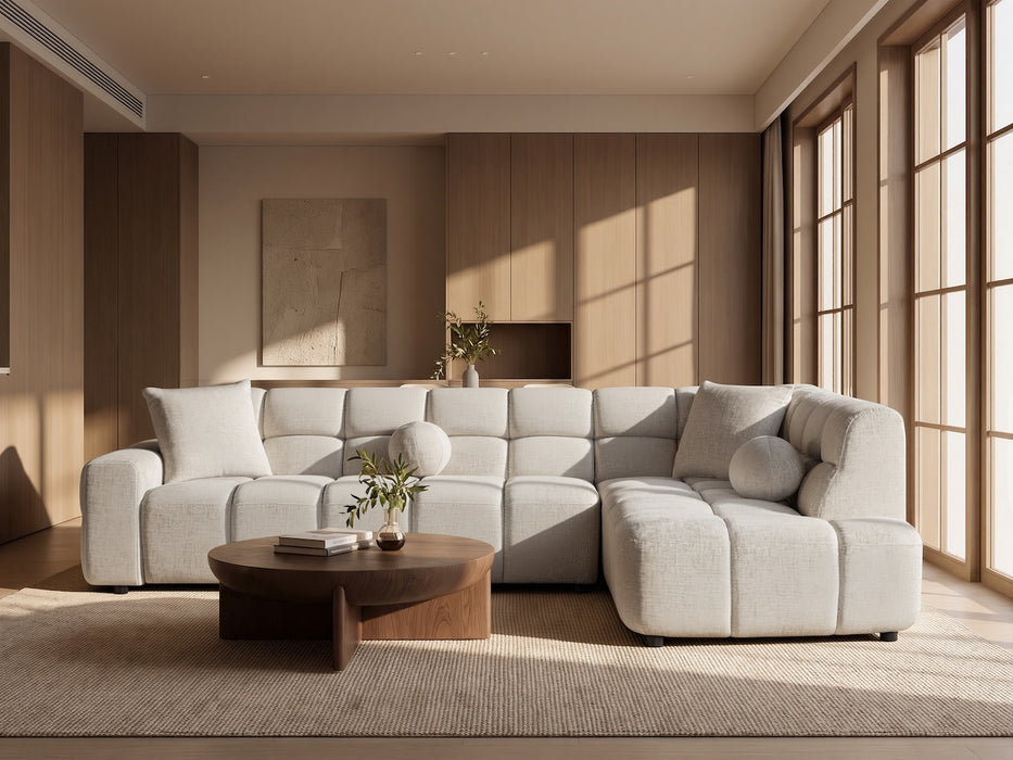 Bubble Sofa Beige, 300x210 cm, Chenille Teddy