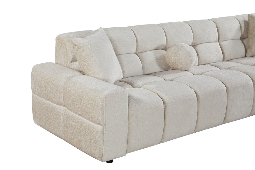 Bubble Sofa Beige, 300x210 cm, Chenille Teddy