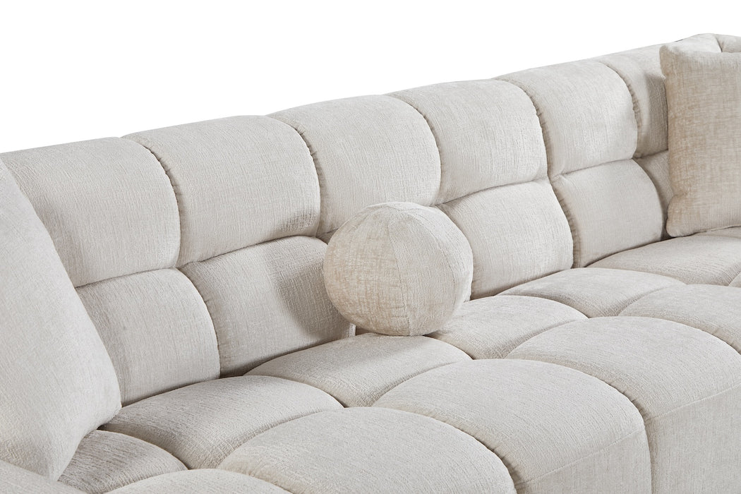 Bubble Sofa Beige, 300x210 cm, Chenille Teddy