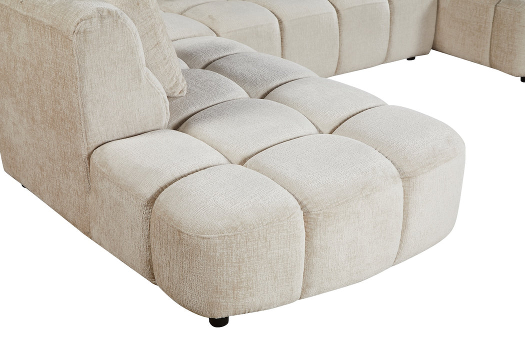 Bubble U-Sofa Beige, 170x340x240 cm, Chenille Teddy