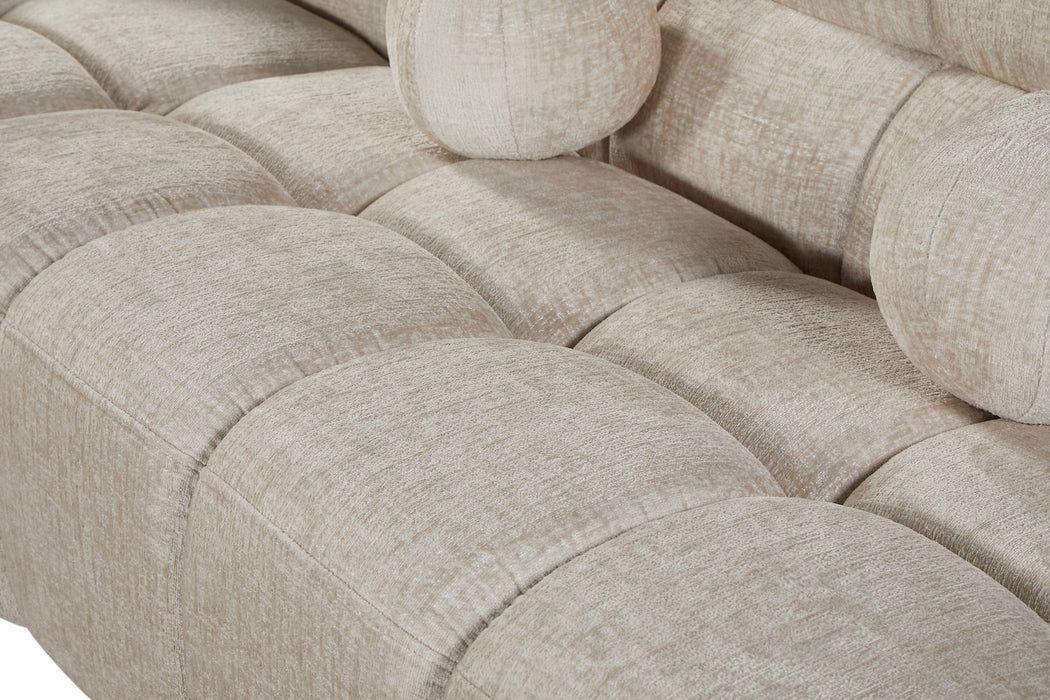Bubble U-Sofa Beige, 170x340x240 cm, Chenille Teddy
