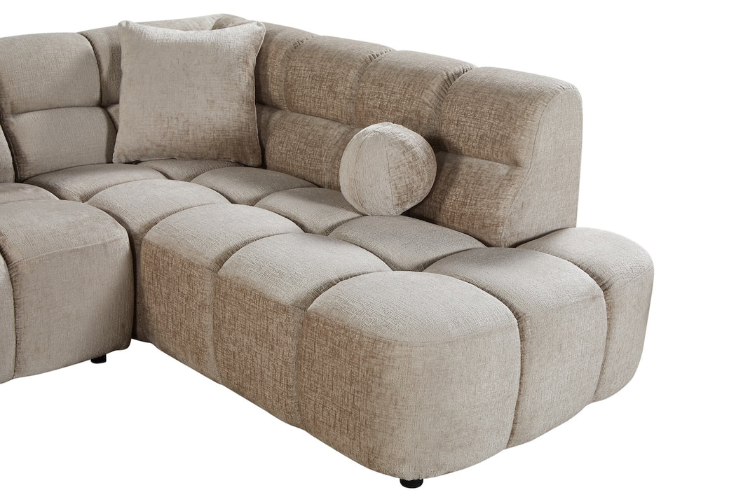Bubble Sofa Taupe, 300x210 cm, Chenille Teddy