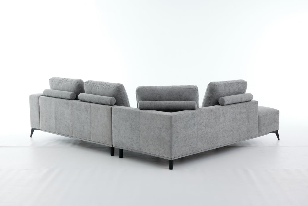 Eckcouch Toronto, 280x226 cm, Grau