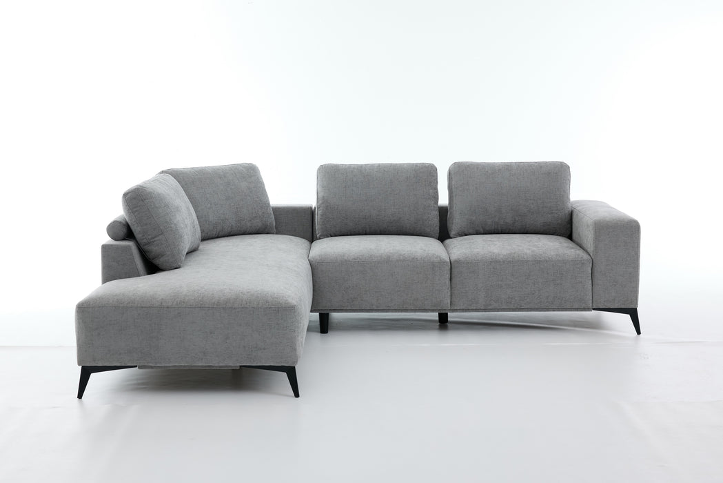 Eckcouch Toronto, 280x226 cm, Grau