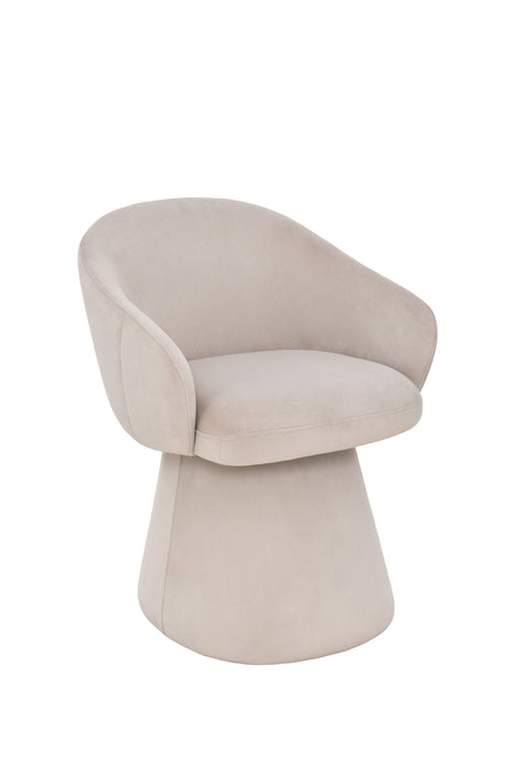 2er Set, Luna Stuhl, Samtstoff, beige