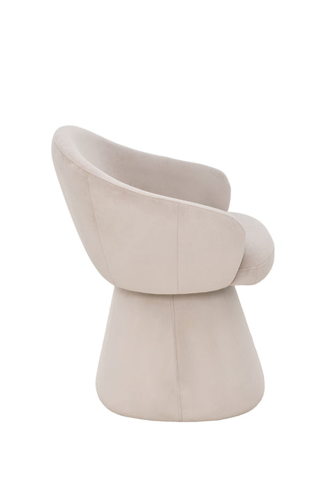 2er Set, Luna Stuhl, Samtstoff, beige