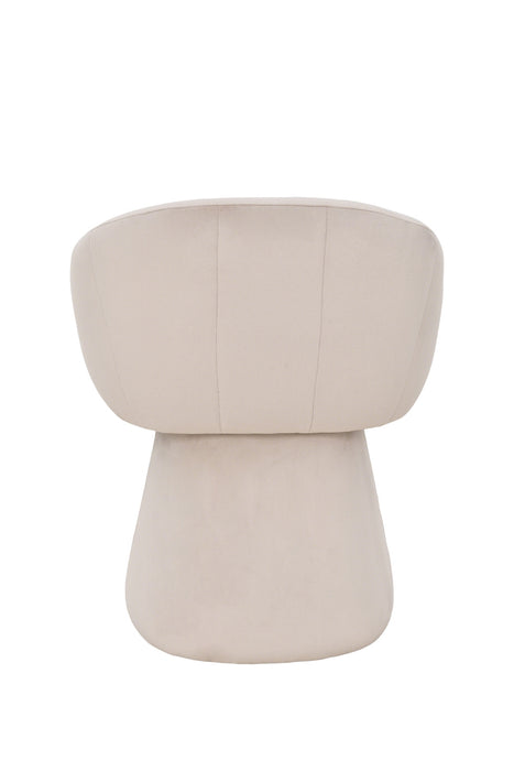 2er Set, Luna Stuhl, Samtstoff, beige