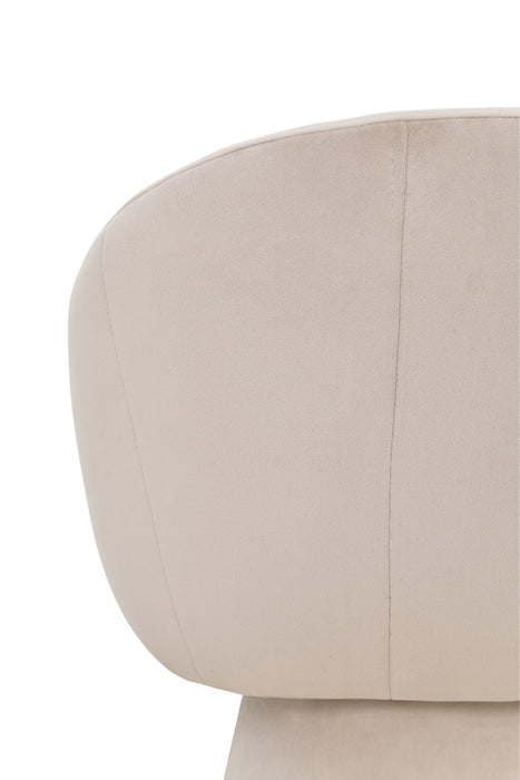 2er Set, Luna Stuhl, Samtstoff, beige