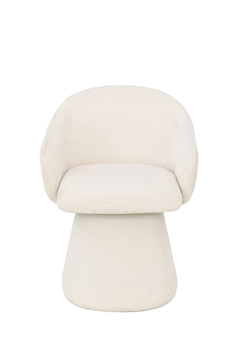 2er Set, Luna Stuhl, Chenille Stoff, beige