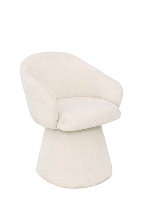 2er Set, Luna Stuhl, Chenille Stoff, beige