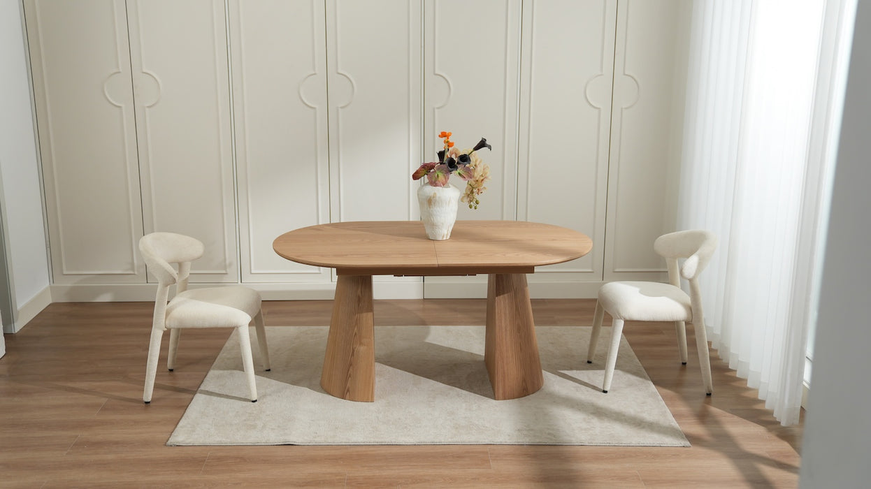2er Set, Aurelia Stuhl, Chenille Stoff, beige
