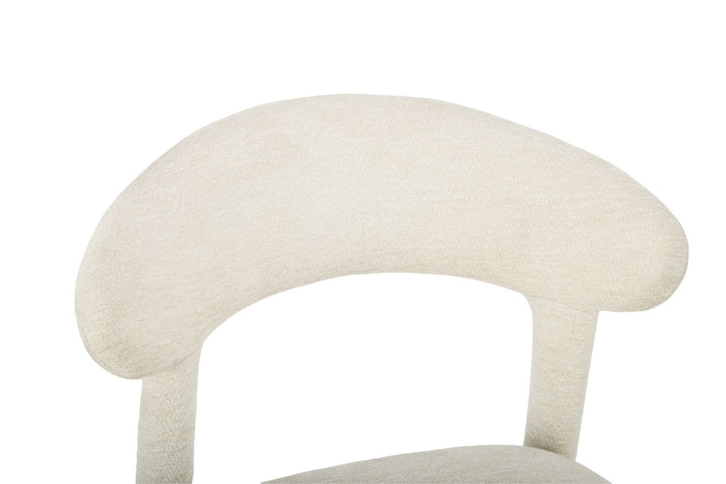 2er Set, Aurelia Stuhl, Chenille Stoff, beige