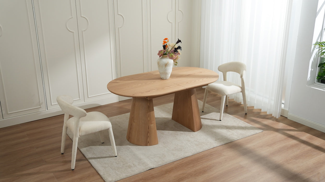 2er Set, Aurelia Stuhl, Chenille Stoff, beige