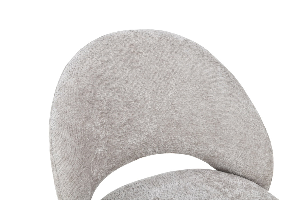 2er Set, Bolan Stuhl, Teddystoff, Taupe