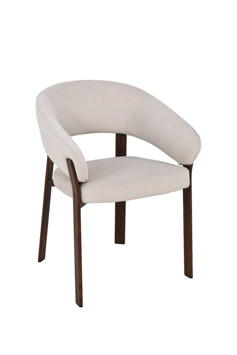 2er Set, Chloe Stuhl, Samtstoff, Wallnussholz Optik