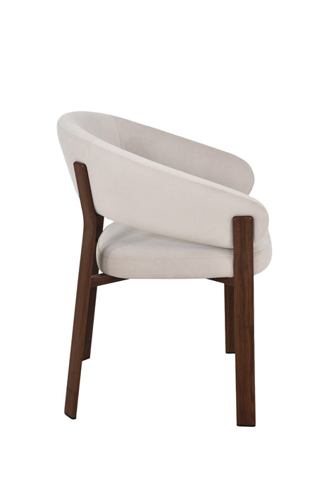 2er Set, Chloe Stuhl, Samtstoff, Wallnussholz Optik