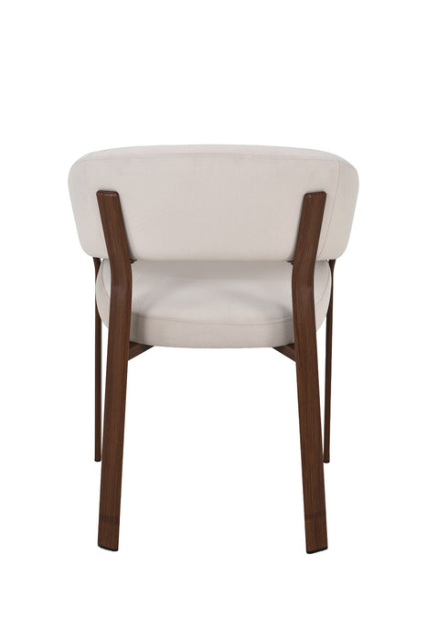 2er Set, Chloe Stuhl, Samtstoff, Wallnussholz Optik