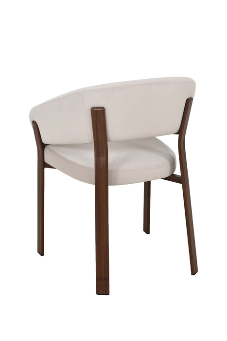 2er Set, Chloe Stuhl, Samtstoff, Wallnussholz Optik