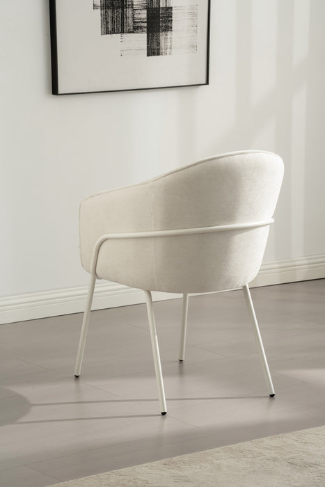 2er Set, Babylon Esszimmerstuhl, creme matt