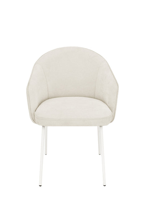 2er Set, Babylon Esszimmerstuhl, creme matt