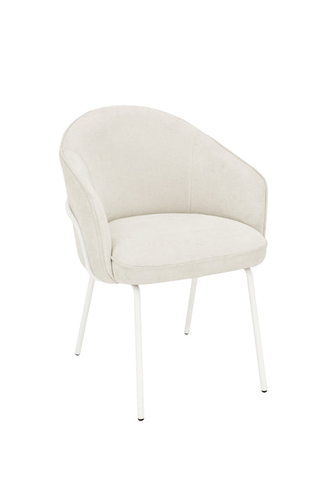 2er Set, Babylon Esszimmerstuhl, creme matt