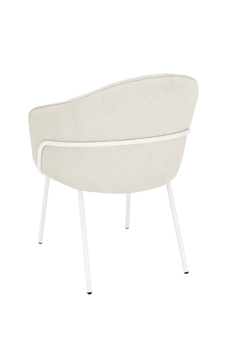 2er Set, Babylon Esszimmerstuhl, creme matt