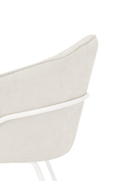 2er Set, Babylon Esszimmerstuhl, creme matt