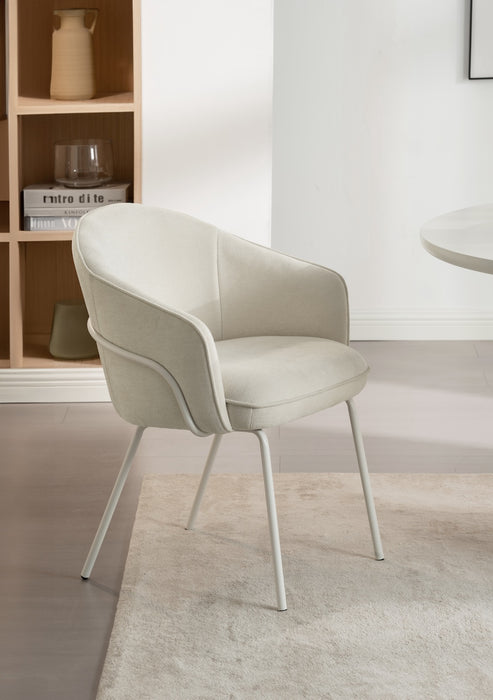 2er Set, Babylon Esszimmerstuhl, creme matt