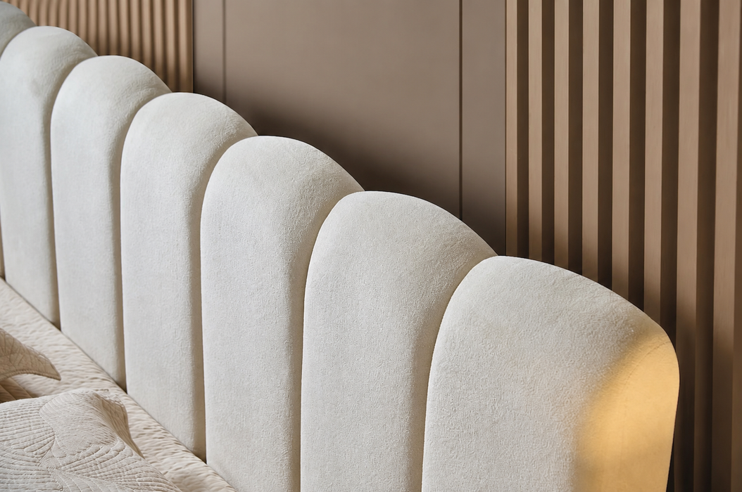Cloud Bett, 180x200cm, Teddystoff Beige