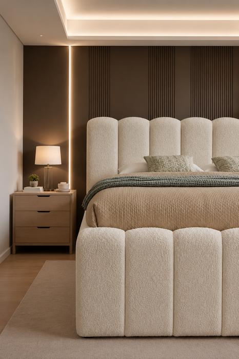 Cloudy Bett in Boucle & Creme