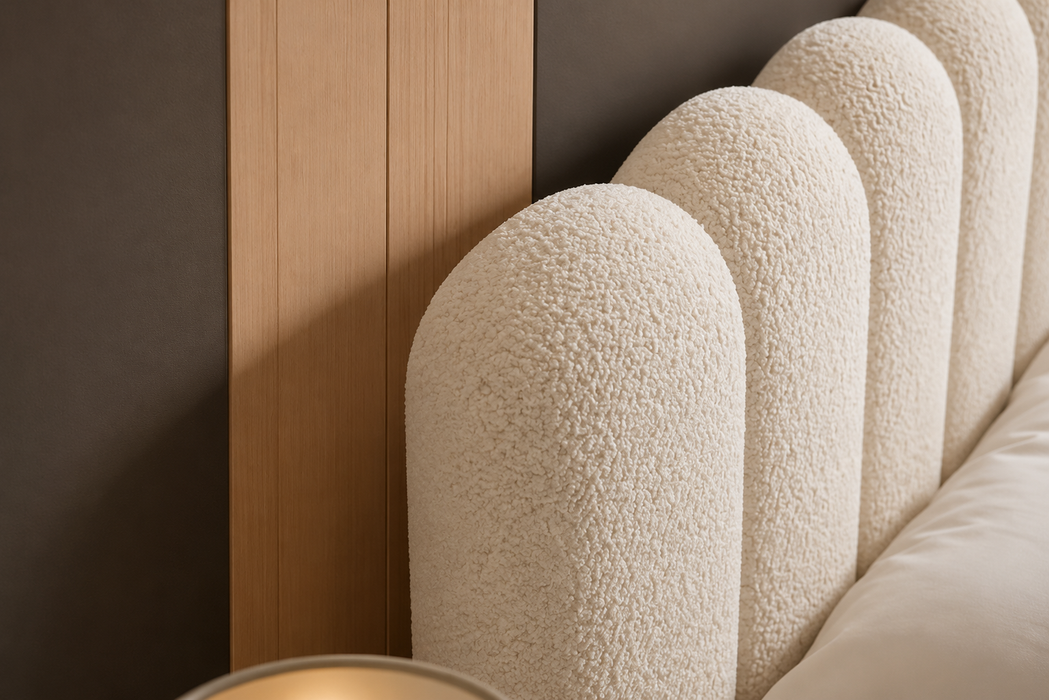 Cloudy Bett in Boucle & Creme
