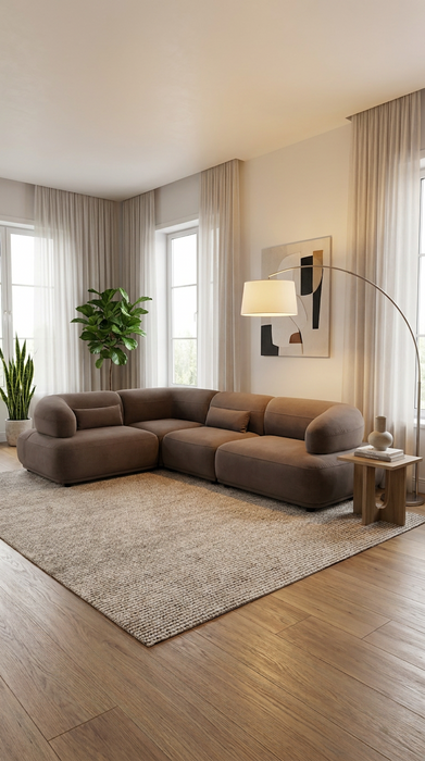 Smyrna Sofa Taupe, 300x220 cm