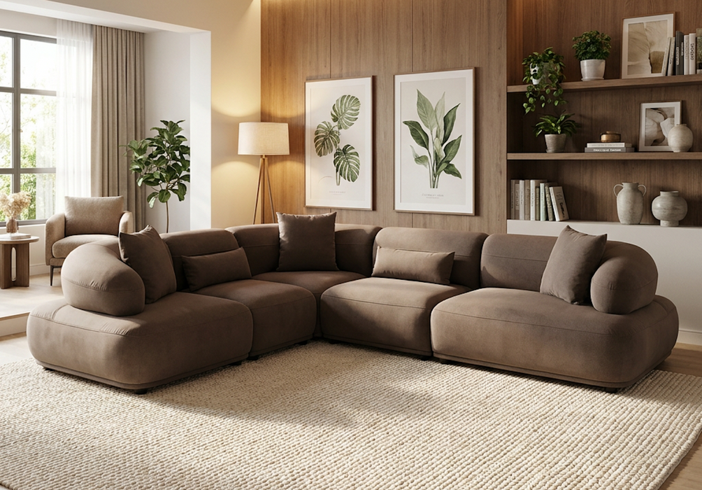 Smyrna Sofa Taupe, 300x220 cm