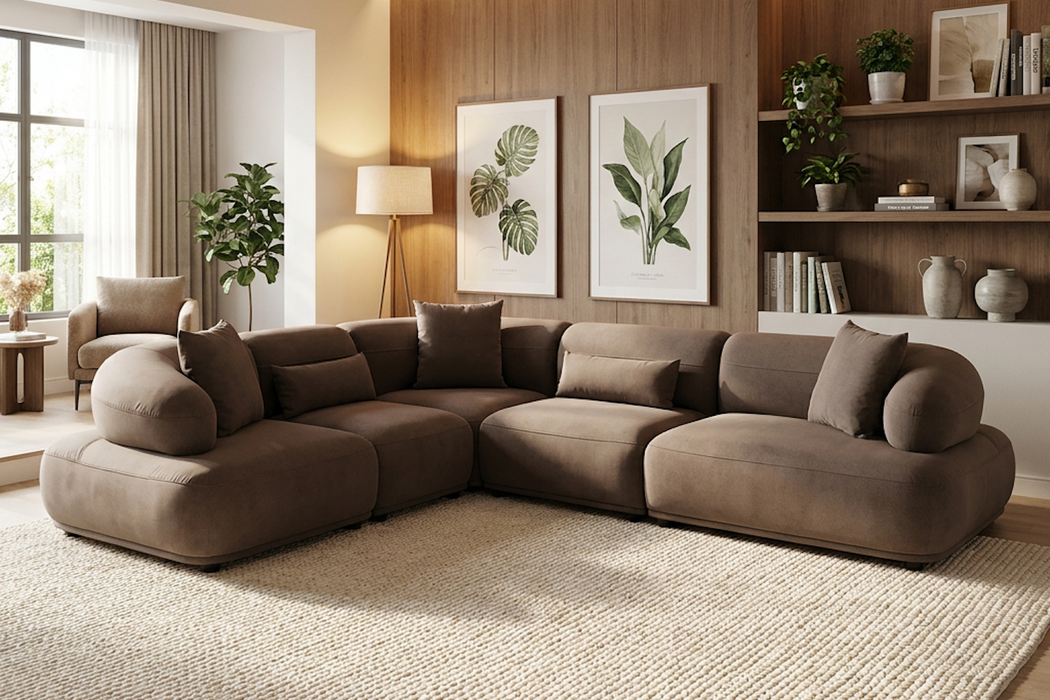 Smyrna Sofa Taupe, 300x220 cm