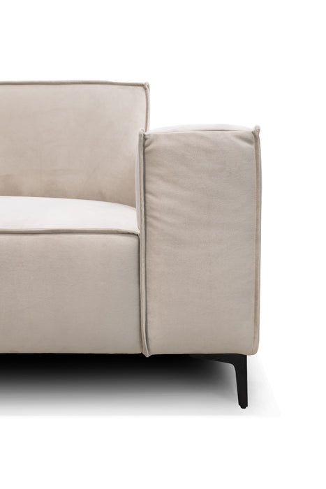 Ecksofa beige Armlehne