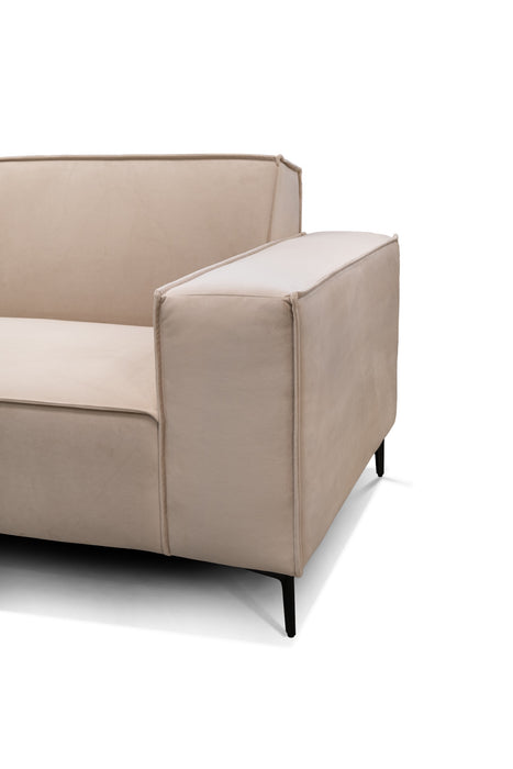 Ecksofa beige Model Granada Alhambra Armlehne aus der Nähe