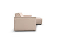 Ecksofa in beige Model Granada Espada aus seitlicher Ansicht