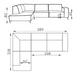Ecksofa Granada Model Alhambra Set 2 Maße