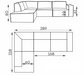 Ecksofa Granada set 2 Maße