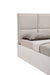Manhattan Bett in beige Kopfteil aus diagonaler Perspektive