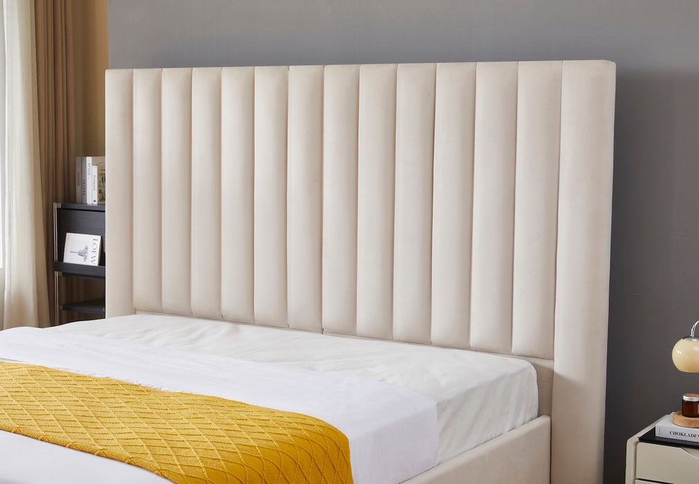 Kopfteil von Marbella Bett in der Farbe beige