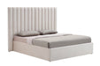 Marbella Bett mit Bettkasten in beige Diagonalansicht