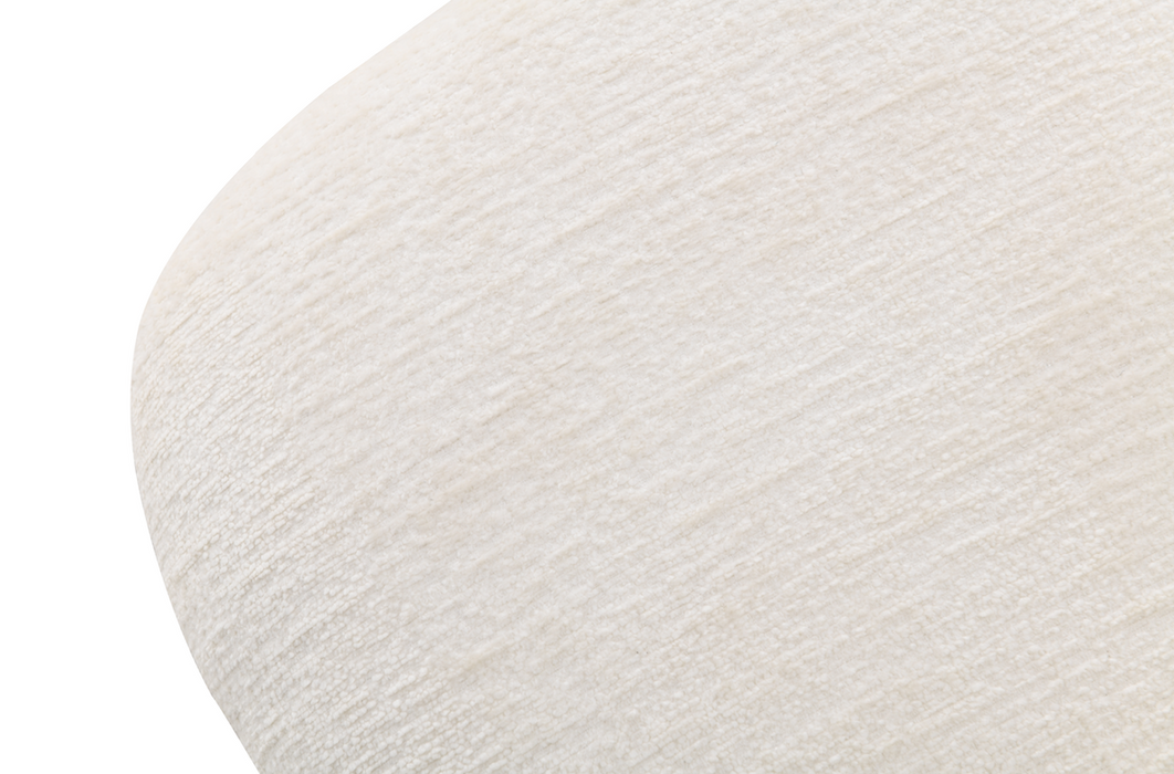 2er Set Natascha Stuhl, Chenille Stoff, Elfenbein Farbe, Füße beige